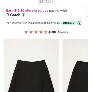 Girlfriend Collective Black Sport Skirt - M